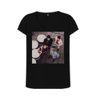 Black Printed T-shirt Front