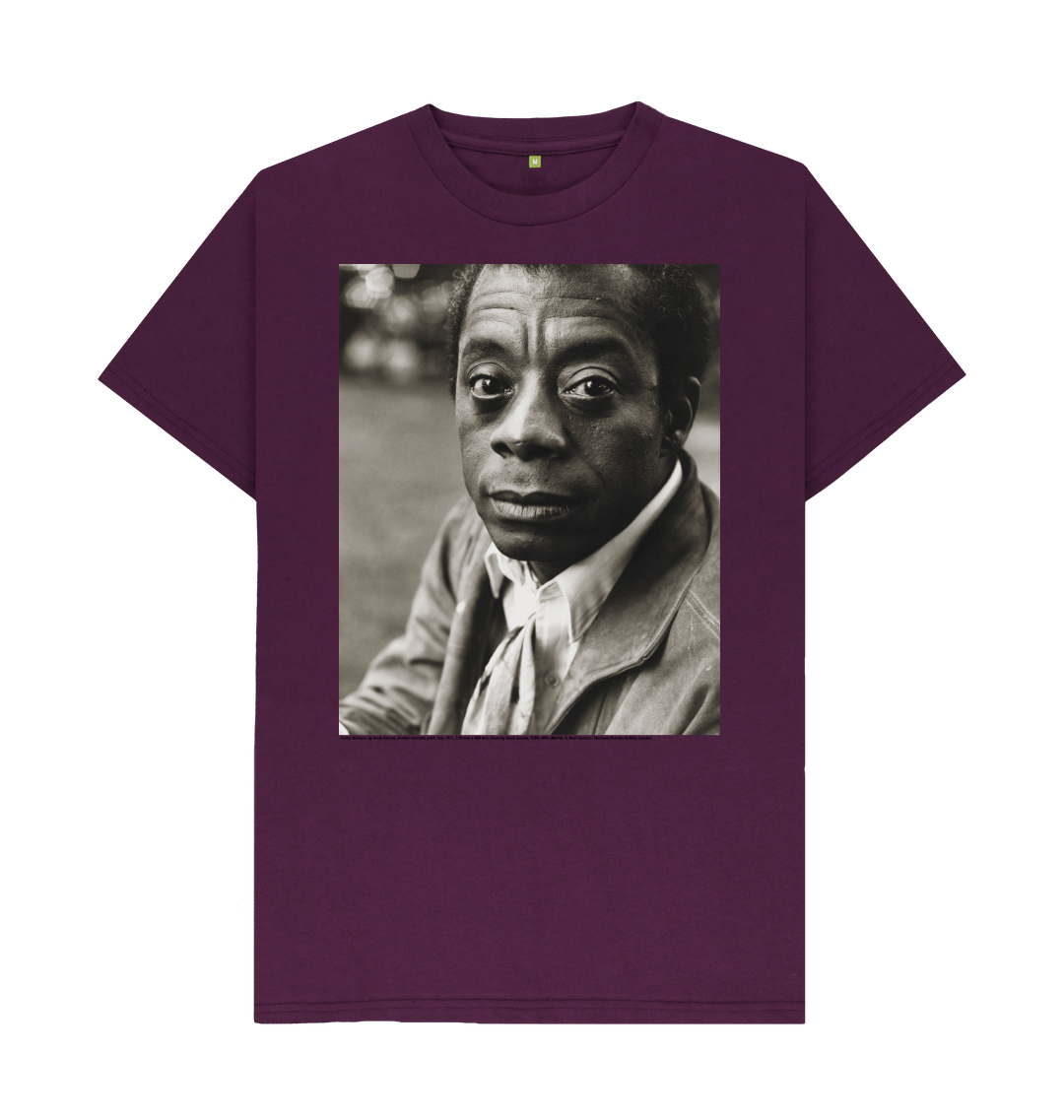 Purple printed t shirt front