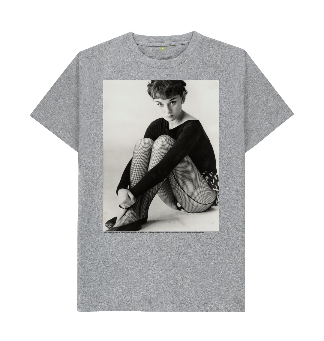 Athletic grey printed t shirt front