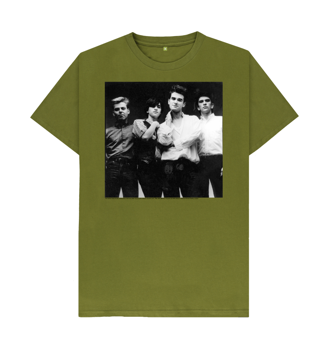 Moss green printed t shirt front