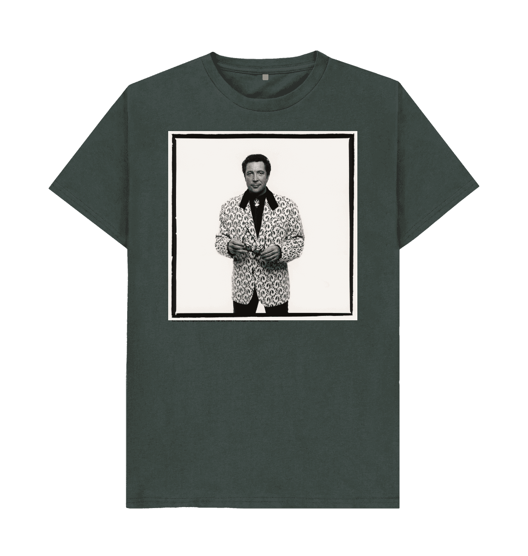 Dark grey printed t shirt front