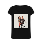 Black Printed T-shirt Front
