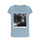 Stone Blue Printed T-shirt Front