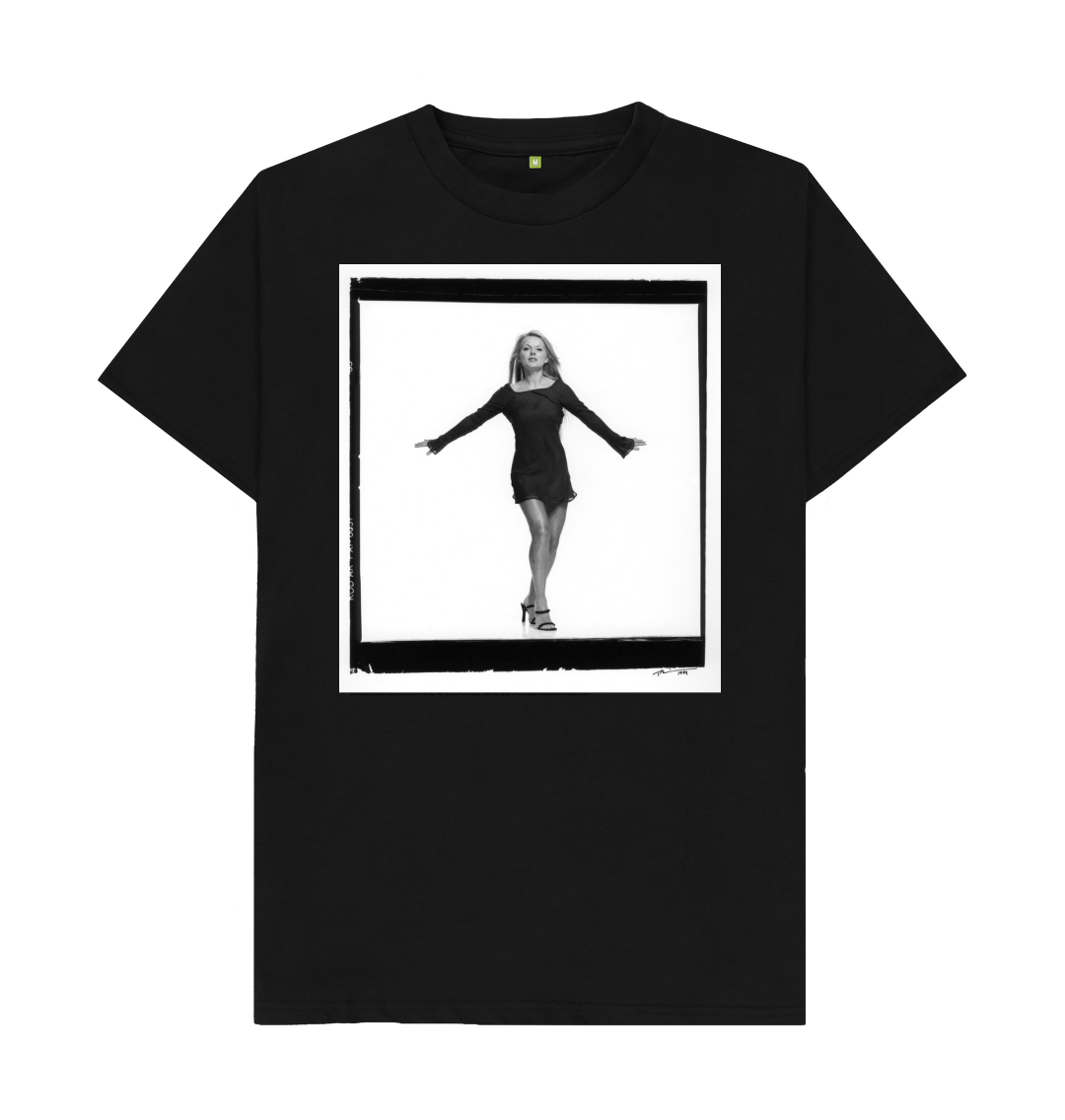 Black printed t shirt front