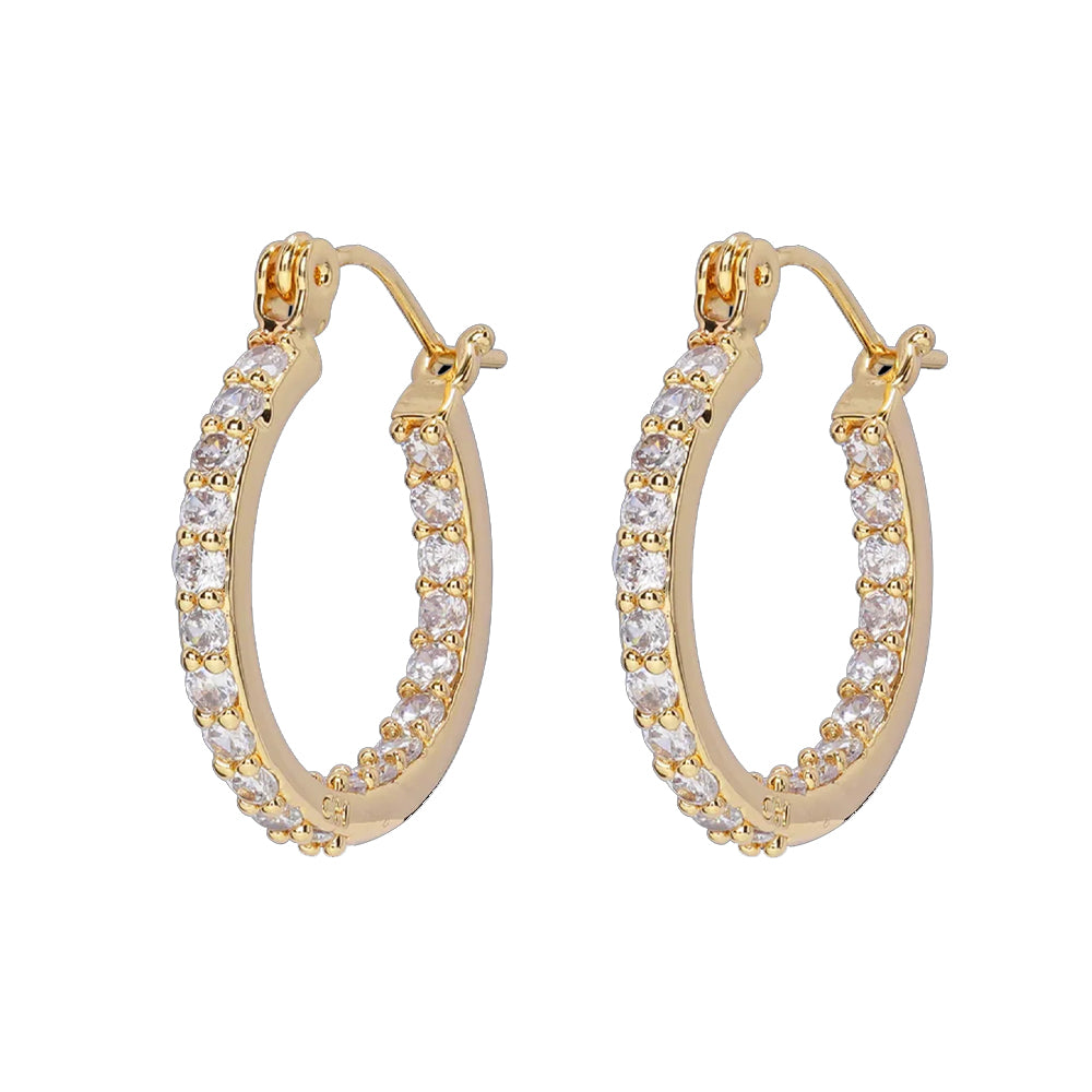 Serena mini hoop earrings clear