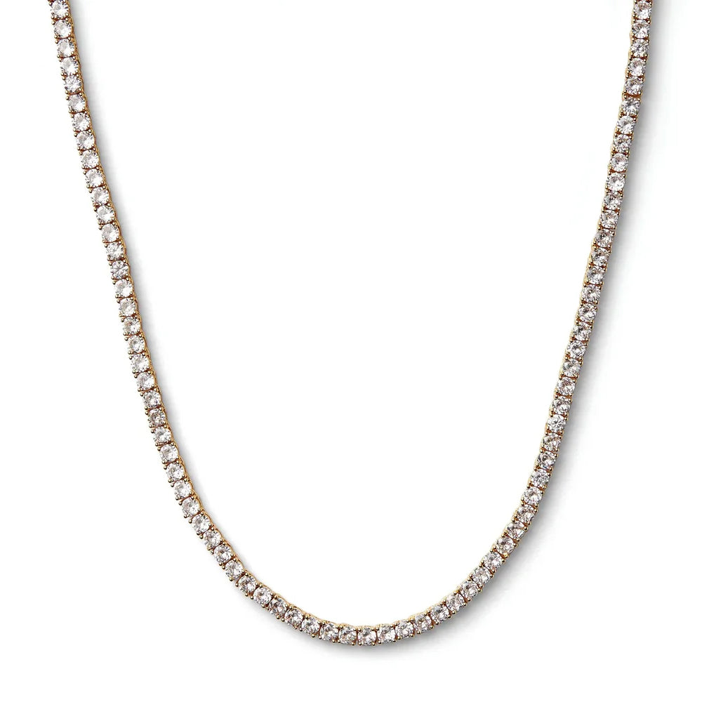 Diamanté necklace on a white background