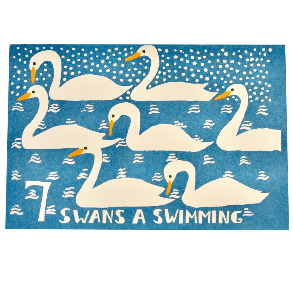 Seven swans a swimming greetings cards_c1c9e021 c86e 4940 a486 1ac41047328e