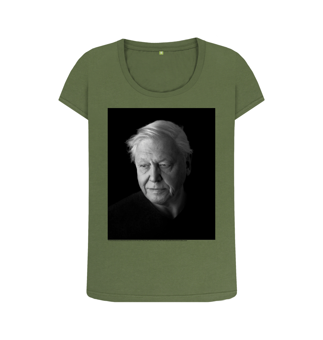 Khaki printed t shirt front