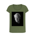 Khaki Printed T-shirt Front