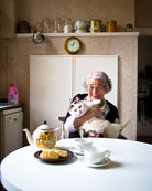 Judith Kerr with her cat Katinka Portrait Print