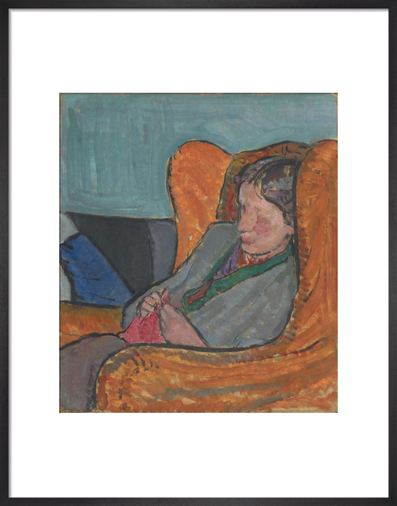 Virginia woolf portrait print (art print, medium, black frame)