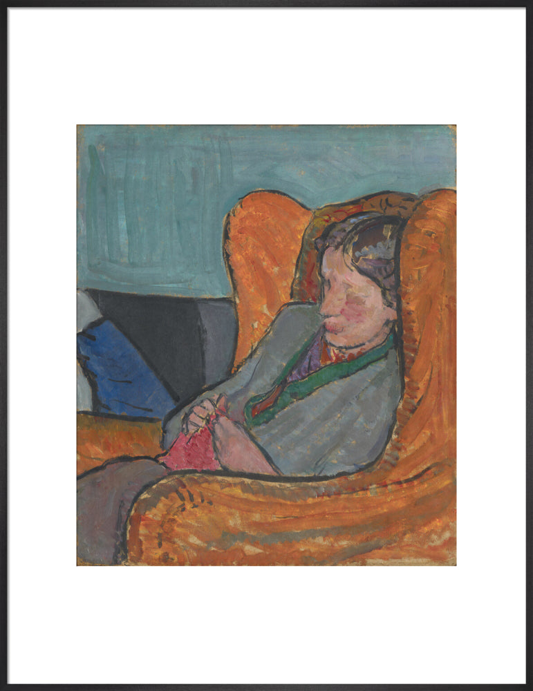 Virginia woolf portrait print (art print, extra large, black frame)