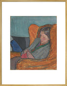 Virginia Woolf Portrait Print (Art print, Extra large, Gold frame)
