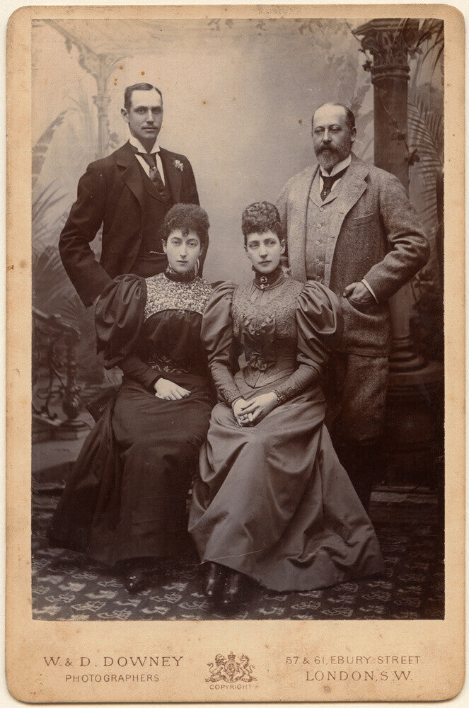 Haakon vii, king of norway; maud, queen of norway; queen alexandra; king edward vii portrait print