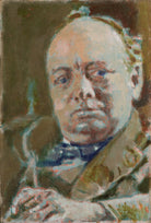 Winston Churchill Portrait Print