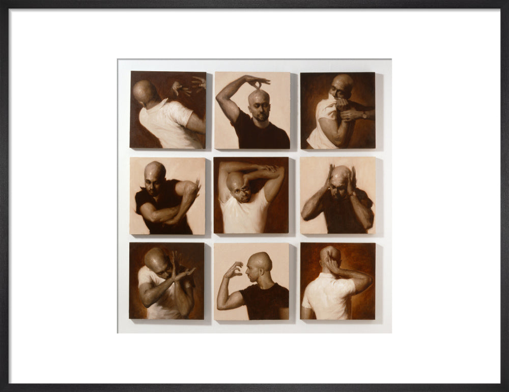 Akram khan portrait print (art print, medium, black frame)