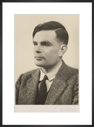 Alan Turing Portrait Print (Art print, Medium, Black frame)