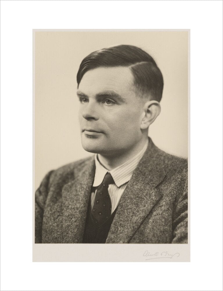 Alan turing portrait print (art print, small, no frame)