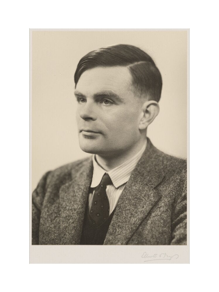 Alan turing portrait print (art print, extra large, no frame)