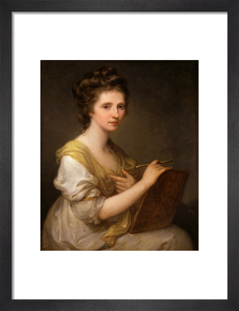 Angelica kauffmann portrait print (art print, small, black frame)