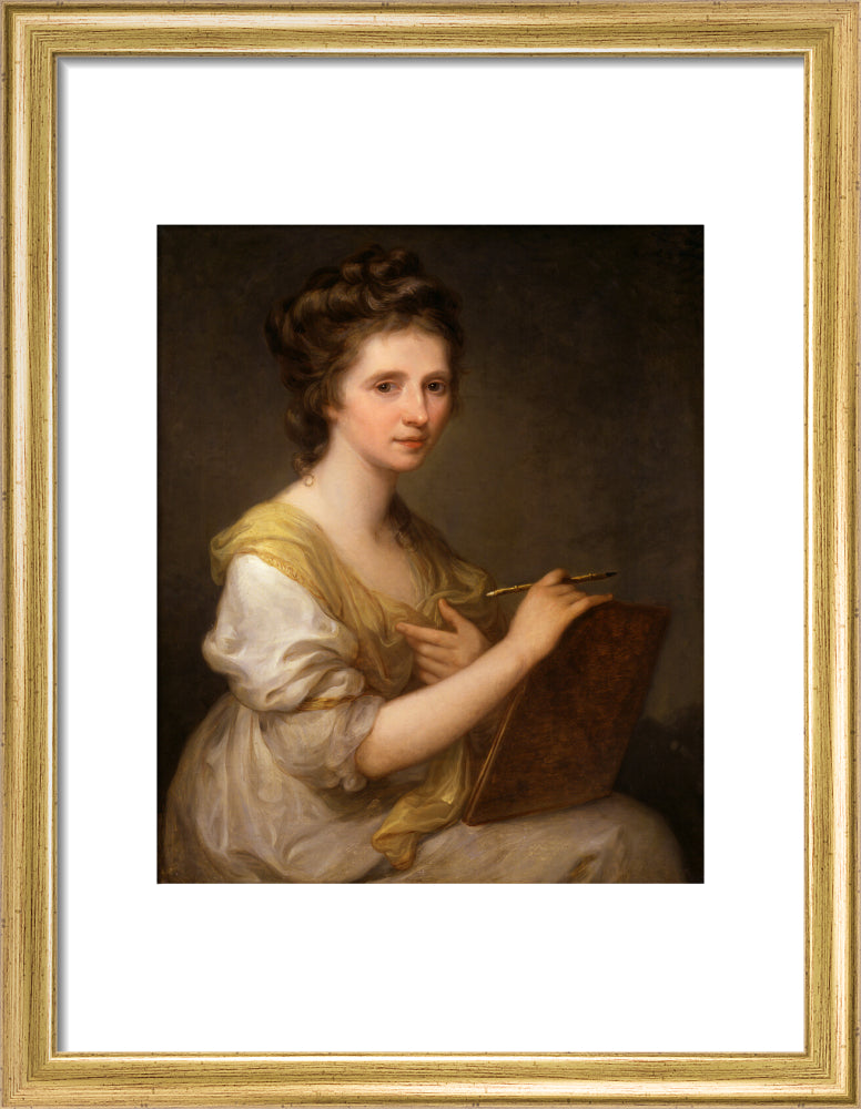 Angelica kauffmann portrait print (art print, small, gold frame)