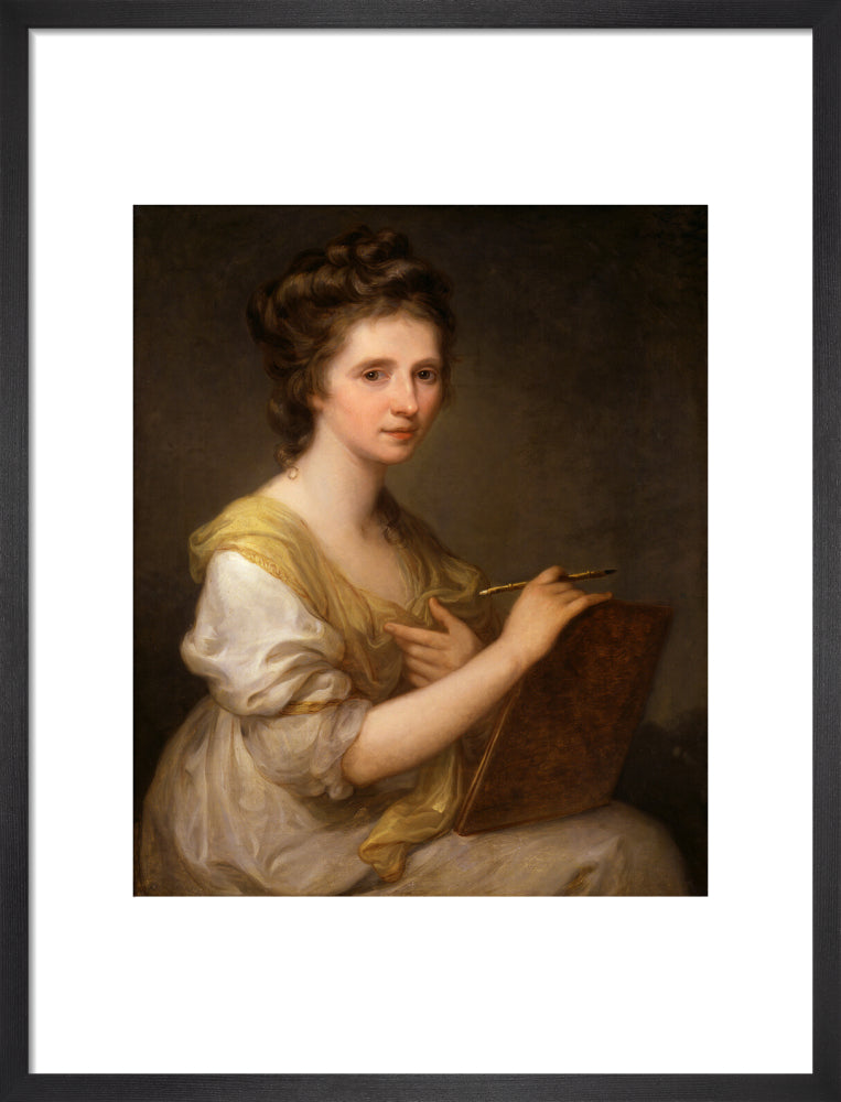 Angelica kauffmann portrait print (art print, medium, black frame)