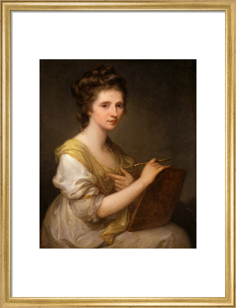 Angelica kauffmann portrait print (art print, medium, gold frame)