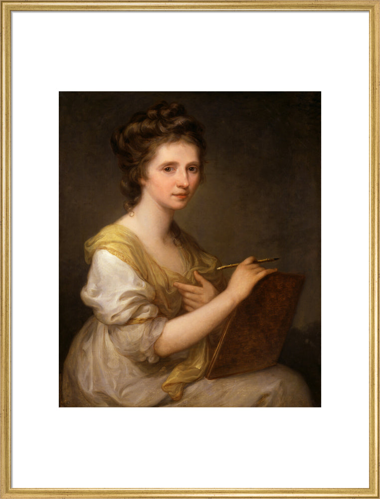 Angelica kauffmann portrait print (art print, extra large, gold frame)