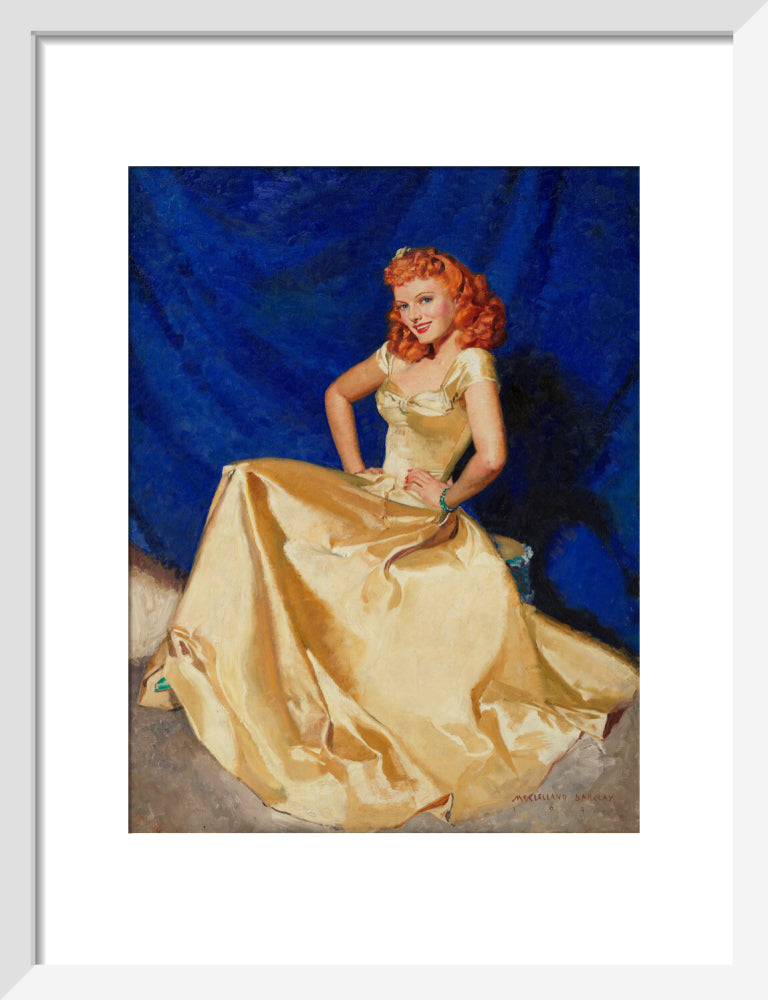 Anna neagle portrait print (art print, small, white frame)