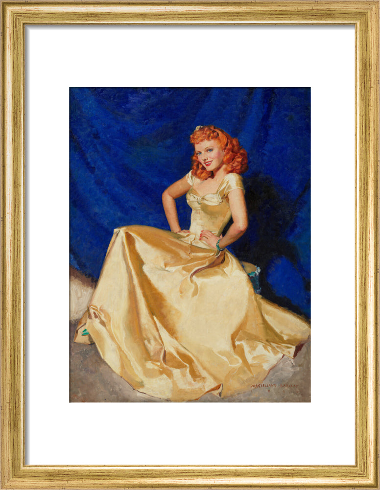 Anna neagle portrait print (art print, small, gold frame)