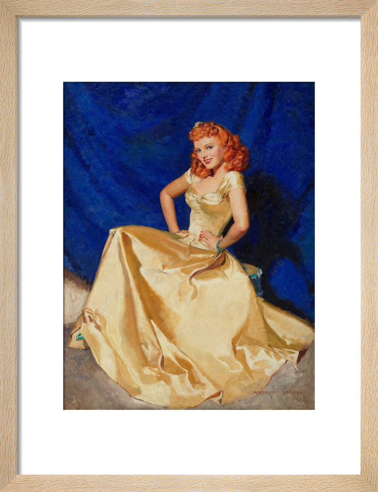 Anna neagle portrait print (art print, small, natural frame)