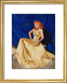 Anna Neagle Portrait Print (Art print, Small, Gold frame)