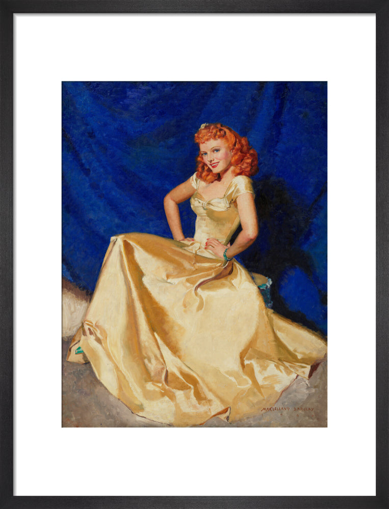 Anna neagle portrait print (art print, medium, black frame)
