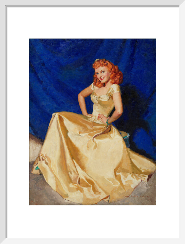Anna neagle portrait print (art print, medium, white frame)