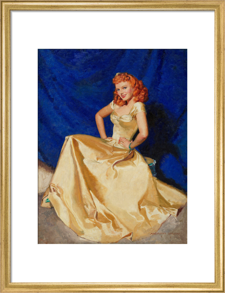 Anna neagle portrait print (art print, medium, gold frame)