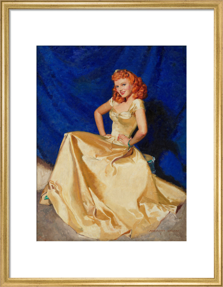 Anna neagle portrait print (art print, medium, gold frame)
