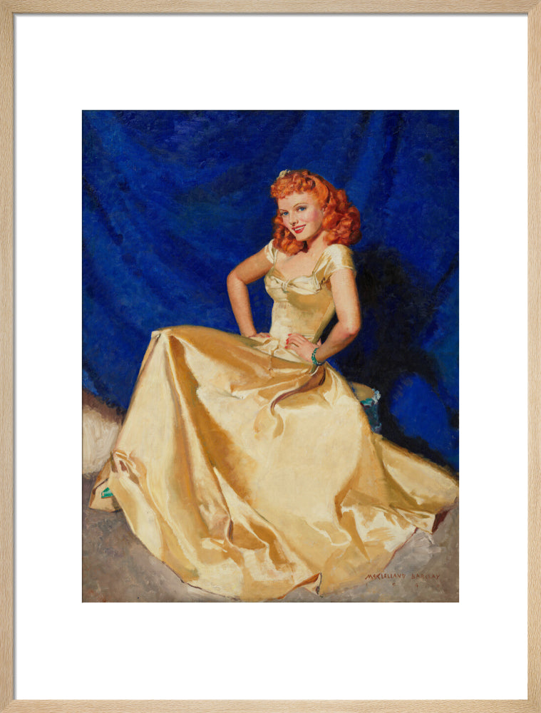 Anna neagle portrait print (art print, large, natural frame)