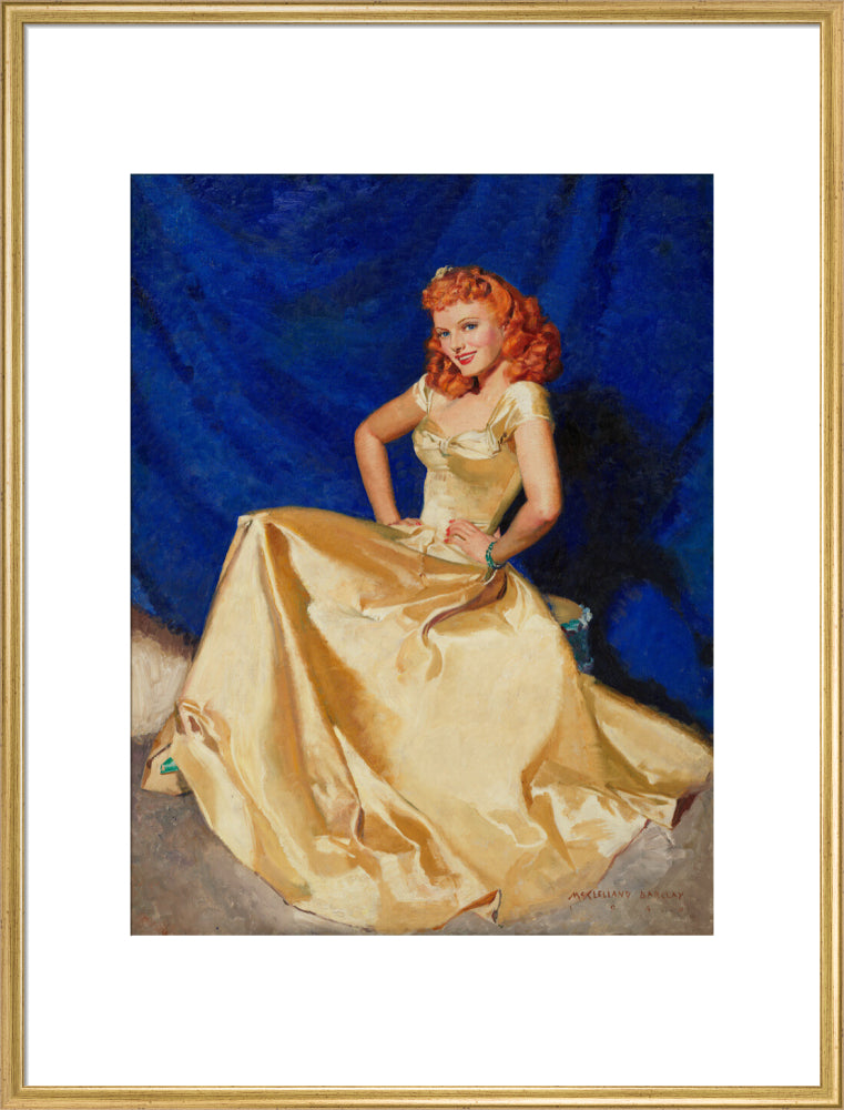 Anna neagle portrait print (art print, extra large, gold frame)