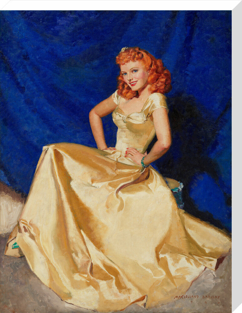 Anna neagle portrait print (stretched canvas, large, no frame)