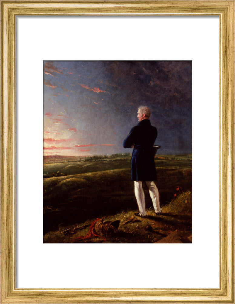 Arthur wellesley, 1st duke of wellington (''a celebrated commander on the retir''d list'') portrait print (art print, small, gold frame)