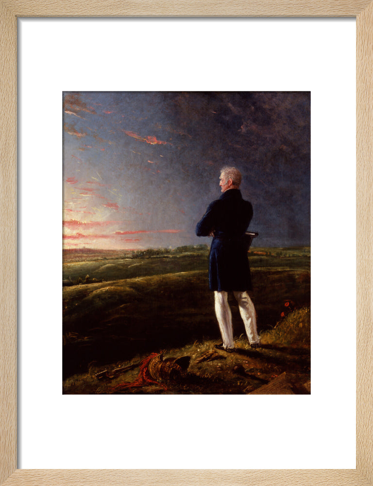 Arthur wellesley, 1st duke of wellington (''a celebrated commander on the retir''d list'') portrait print (art print, small, natural frame)