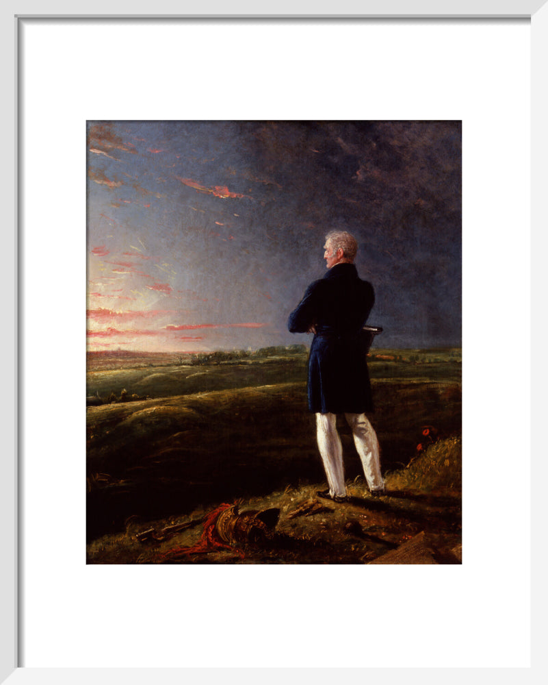 Arthur wellesley, 1st duke of wellington (''a celebrated commander on the retir''d list'') portrait print (art print, small, white frame)
