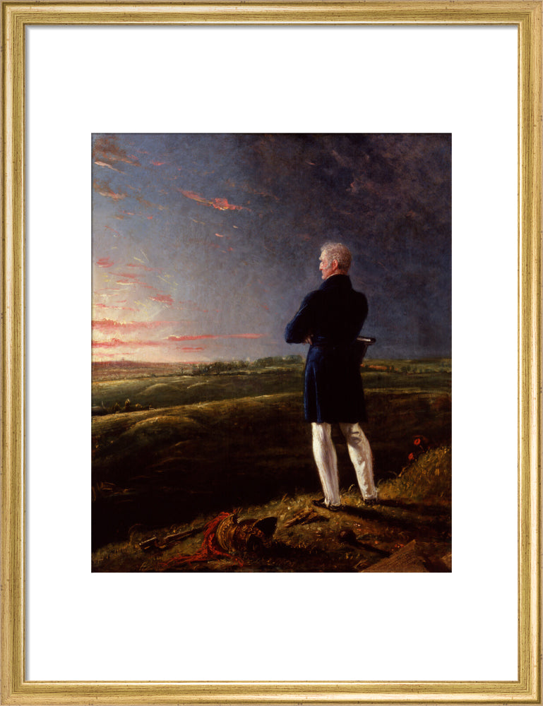 Arthur wellesley, 1st duke of wellington (''a celebrated commander on the retir''d list'') portrait print (art print, medium, gold frame)