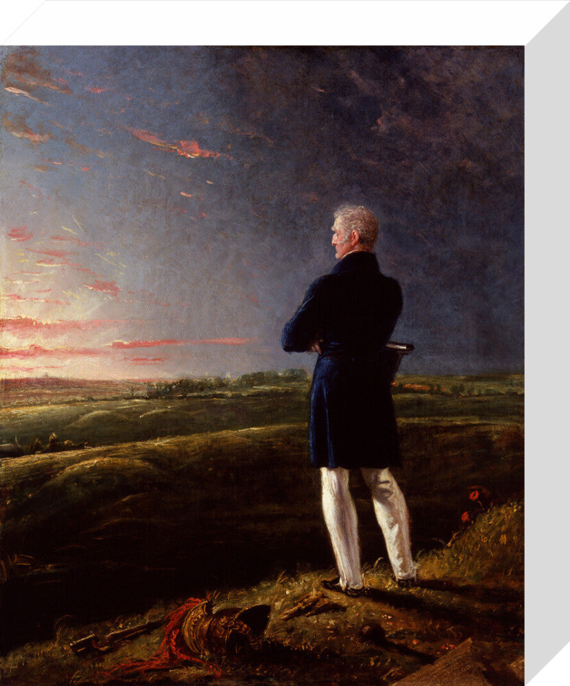 Arthur wellesley, 1st duke of wellington (''a celebrated commander on the retir''d list'') portrait print (stretched canvas, small, no frame)