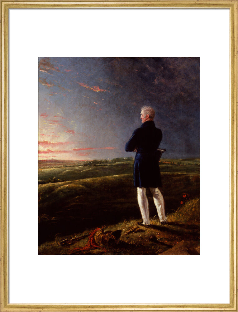 Arthur wellesley, 1st duke of wellington (''a celebrated commander on the retir''d list'') portrait print (art print, large, gold frame)