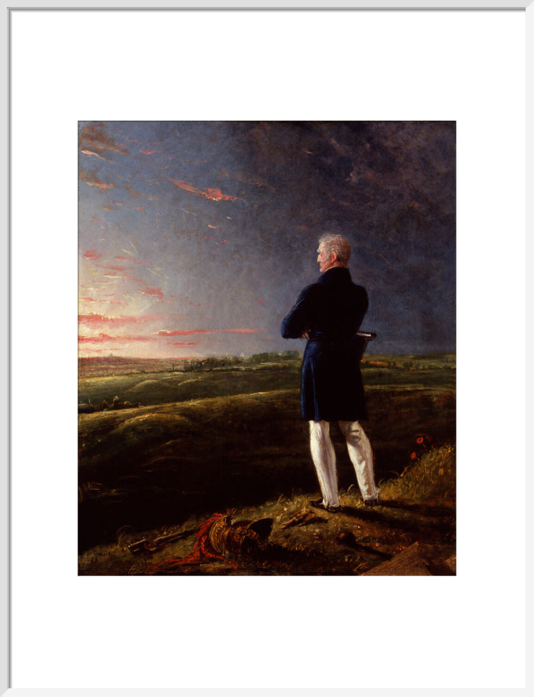 Arthur wellesley, 1st duke of wellington (''a celebrated commander on the retir''d list'') portrait print (art print, large, white frame)