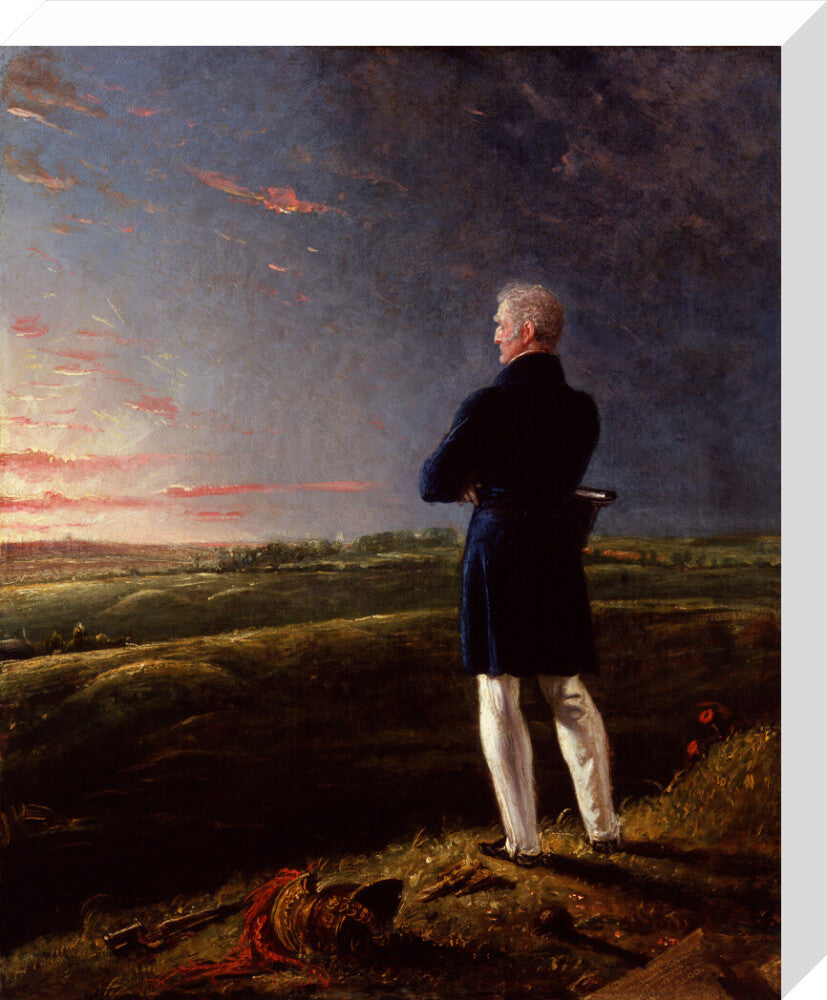 Arthur wellesley, 1st duke of wellington (''a celebrated commander on the retir''d list'') portrait print (stretched canvas, medium, no frame)