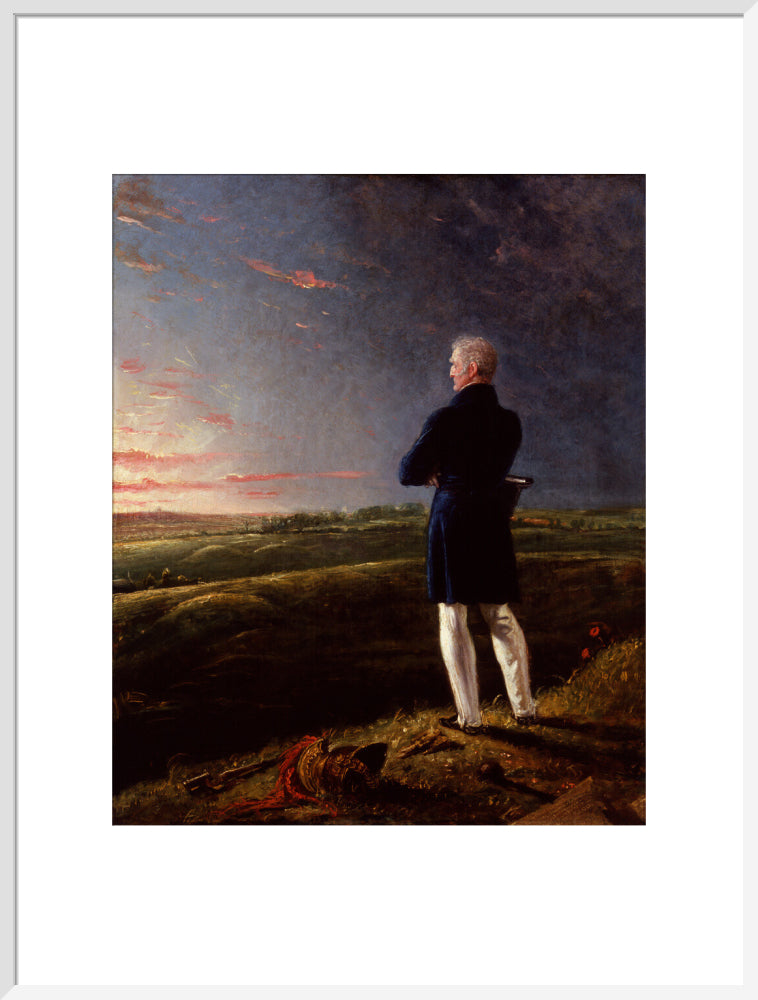 Arthur wellesley, 1st duke of wellington (''a celebrated commander on the retir''d list'') portrait print (art print, extra large, white frame)