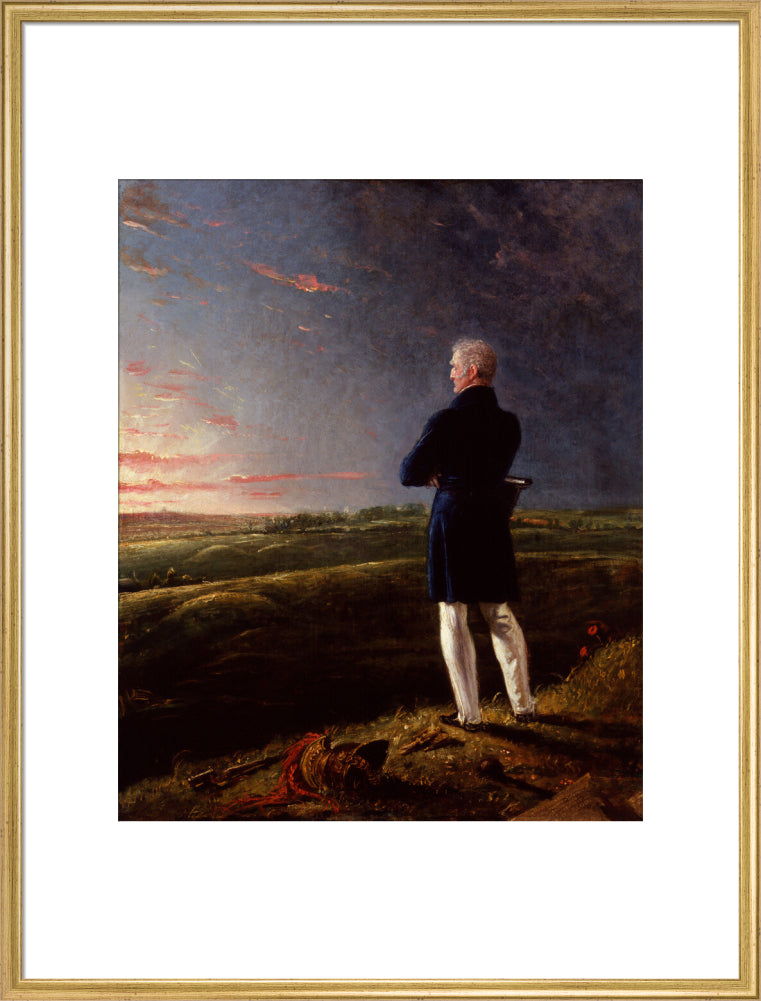 Arthur wellesley, 1st duke of wellington (''a celebrated commander on the retir''d list'') portrait print (art print, extra large, gold frame)