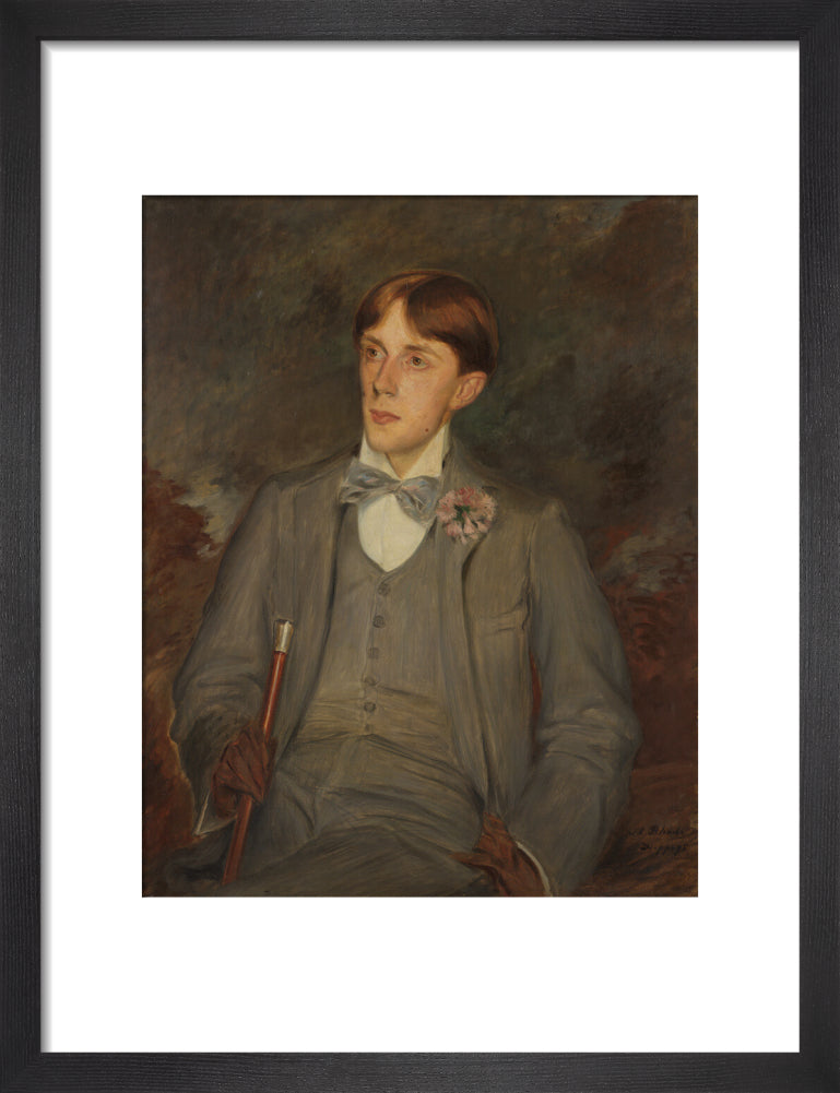 Aubrey beardsley portrait print (art print, small, black frame)